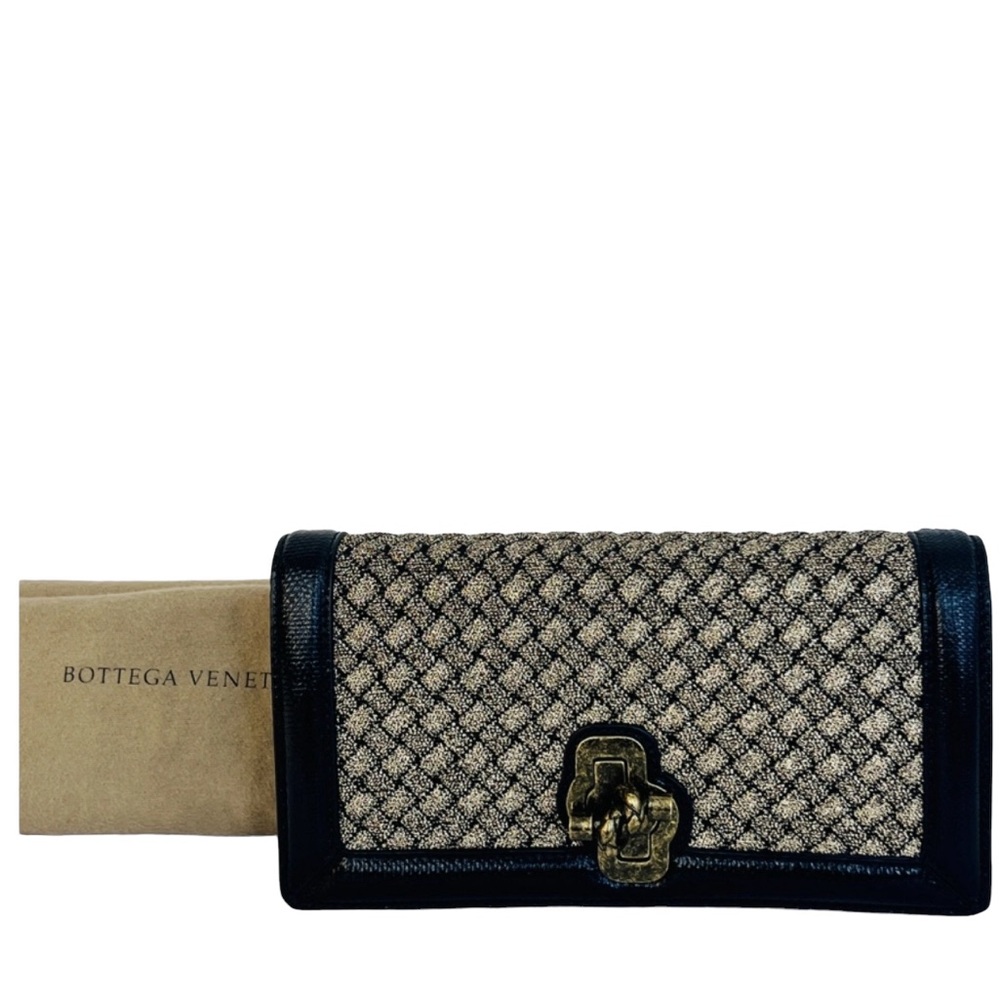 BOTTEGA VENETA   Intrecciato Woven Lurex Leather Olimpia Bag